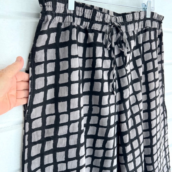 HAPPY FRENCH GANG Marius Black and Grey Grid Balloon Pants - NWOT - O/S - Picture 5 of 13